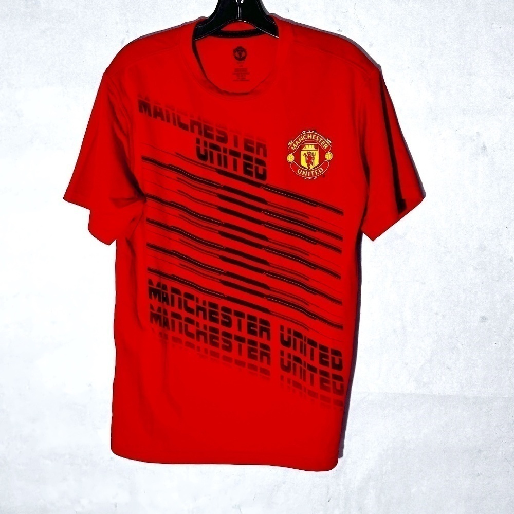 Vintage Futbol Soccer Manchester United Euro Red Short Sleeve Shirt Jersey